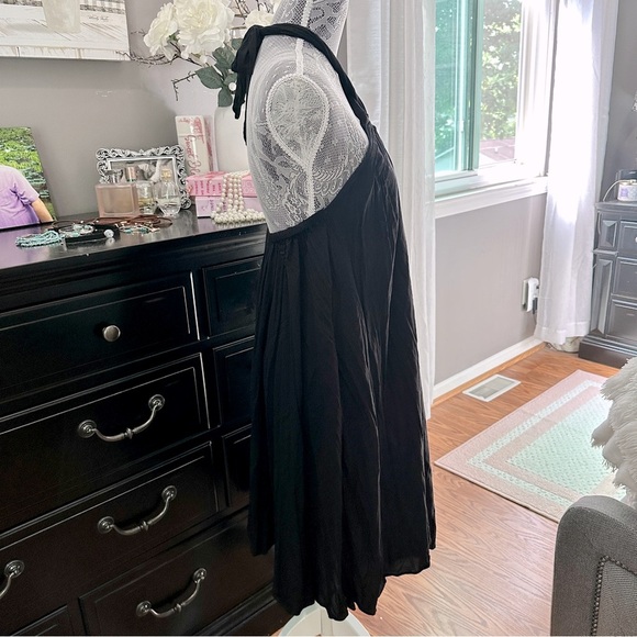 VENUS Black Halter Swim Cover-Up Dress | Flowy Resortwear | Size M - Picture 8 of 16